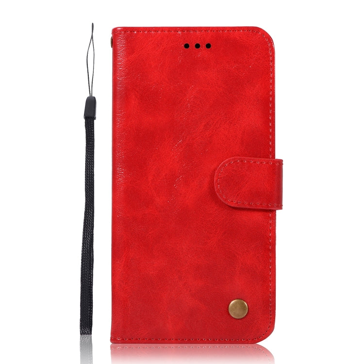 For OnePlus 6 Retro Copper Buckle Crazy Horse Horizontal Flip PU Leather Case with Holder & Card Slots & Wallet & Lanyard