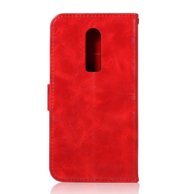 For OnePlus 6 Retro Copper Buckle Crazy Horse Horizontal Flip PU Leather Case with Holder & Card Slots & Wallet & Lanyard
