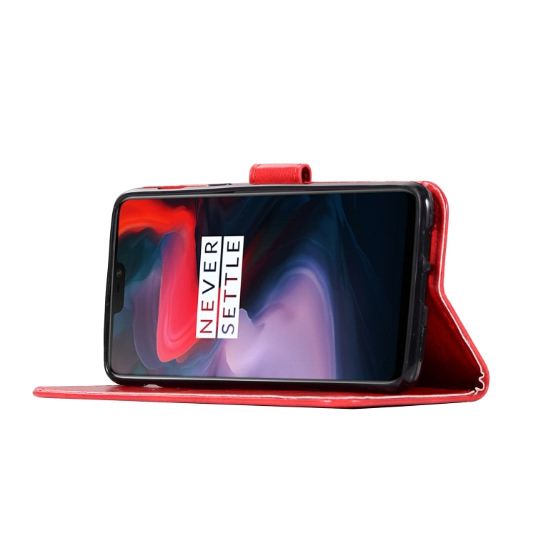 For OnePlus 6 Retro Copper Buckle Crazy Horse Horizontal Flip PU Leather Case with Holder & Card Slots & Wallet & Lanyard