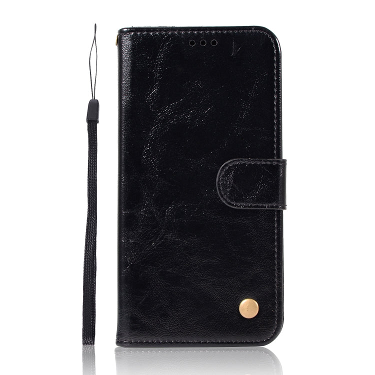 For OnePlus 6 Retro Copper Buckle Crazy Horse Horizontal Flip PU Leather Case with Holder & Card Slots & Wallet & Lanyard