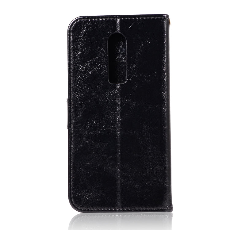 For OnePlus 6 Retro Copper Buckle Crazy Horse Horizontal Flip PU Leather Case with Holder & Card Slots & Wallet & Lanyard