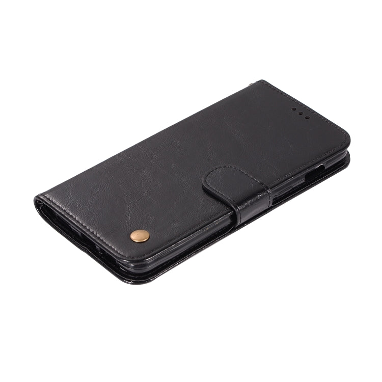 For OnePlus 6 Retro Copper Buckle Crazy Horse Horizontal Flip PU Leather Case with Holder & Card Slots & Wallet & Lanyard