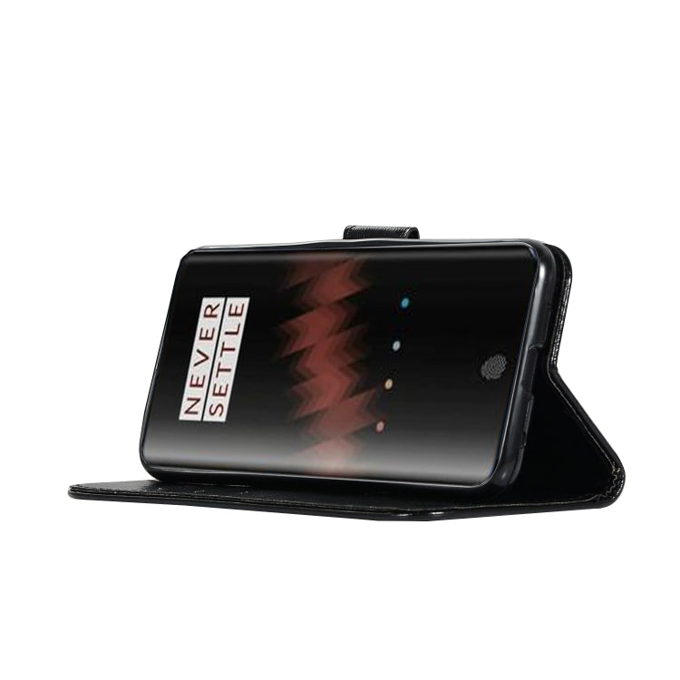 For OnePlus 7 Retro Copper Buckle Crazy Horse Horizontal Flip PU Leather Case with Holder & Card Slots & Wallet & Lanyard