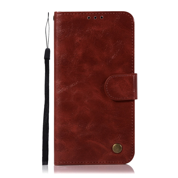 For HTC U11 Retro Copper Buckle Crazy Horse Horizontal Flip PU Leather Case with Holder & Card Slots & Wallet & Lanyard