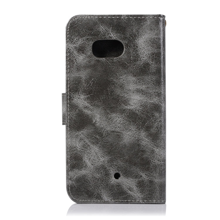 For HTC U11 Retro Copper Buckle Crazy Horse Horizontal Flip PU Leather Case with Holder & Card Slots & Wallet & Lanyard
