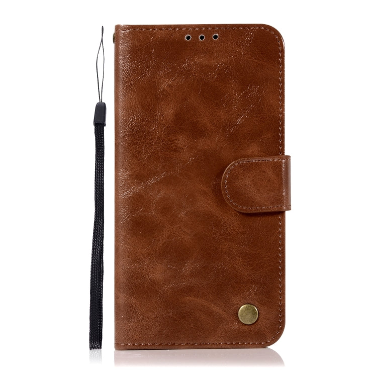 For HTC U11 Retro Copper Buckle Crazy Horse Horizontal Flip PU Leather Case with Holder & Card Slots & Wallet & Lanyard