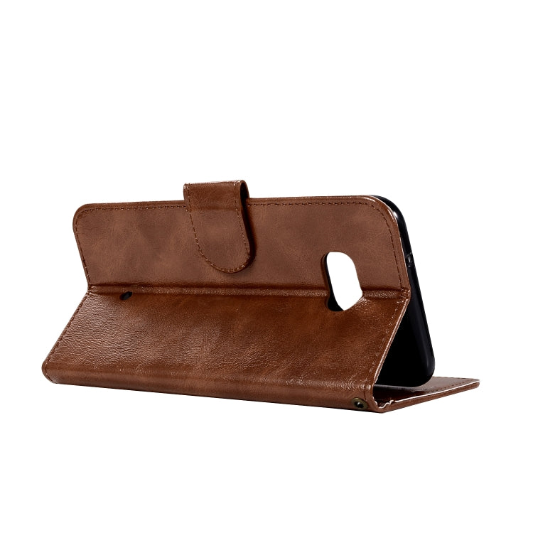 For HTC U11 Retro Copper Buckle Crazy Horse Horizontal Flip PU Leather Case with Holder & Card Slots & Wallet & Lanyard