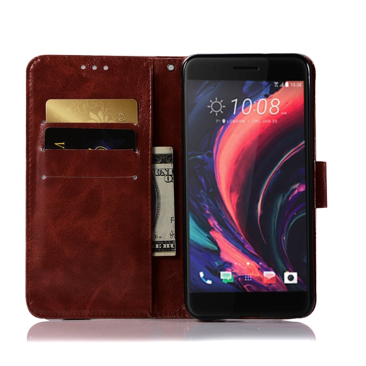 For HTC X10 Retro Copper Buckle Crazy Horse Horizontal Flip PU Leather Case with Holder & Card Slots & Wallet & Lanyard