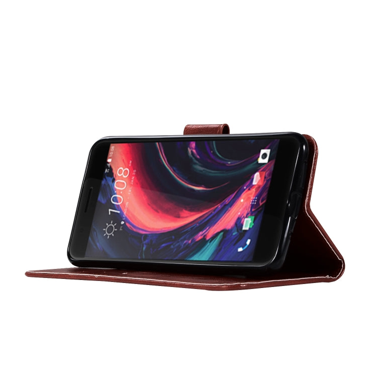 For HTC X10 Retro Copper Buckle Crazy Horse Horizontal Flip PU Leather Case with Holder & Card Slots & Wallet & Lanyard