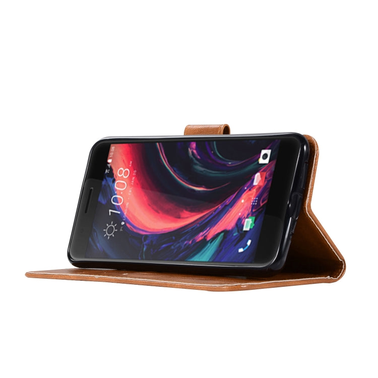 For HTC X10 Retro Copper Buckle Crazy Horse Horizontal Flip PU Leather Case with Holder & Card Slots & Wallet & Lanyard