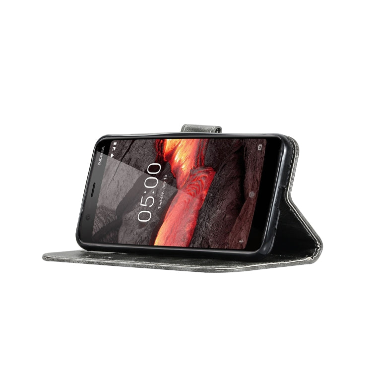 For Nokia 5.1 Retro Copper Buckle Crazy Horse Horizontal Flip PU Leather Case with Holder & Card Slots & Wallet & Lanyard