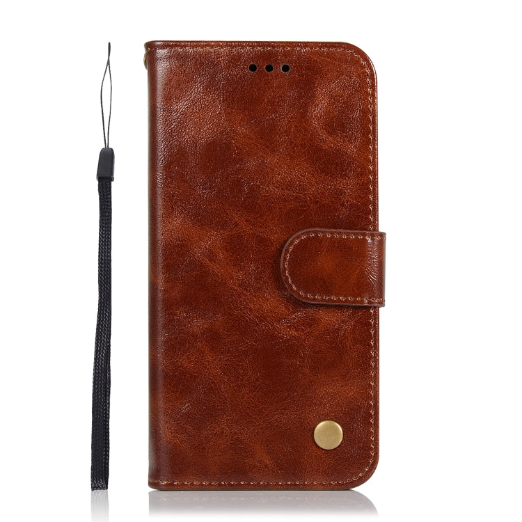 For Nokia 5.1 Retro Copper Buckle Crazy Horse Horizontal Flip PU Leather Case with Holder & Card Slots & Wallet & Lanyard
