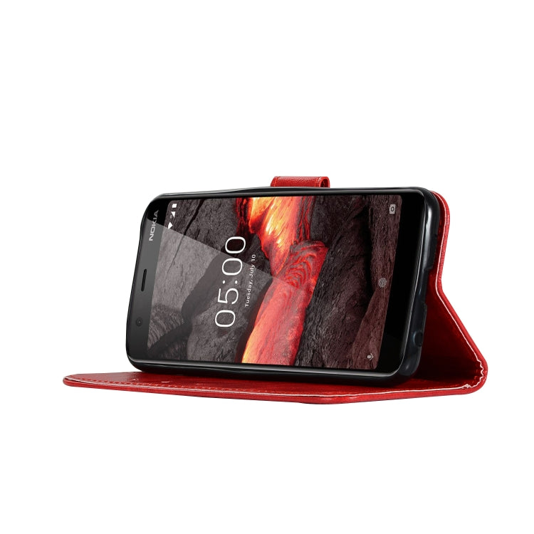 For Nokia 5.1 Retro Copper Buckle Crazy Horse Horizontal Flip PU Leather Case with Holder & Card Slots & Wallet & Lanyard