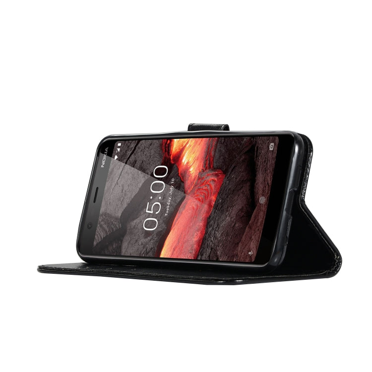 For Nokia 5.1 Retro Copper Buckle Crazy Horse Horizontal Flip PU Leather Case with Holder & Card Slots & Wallet & Lanyard