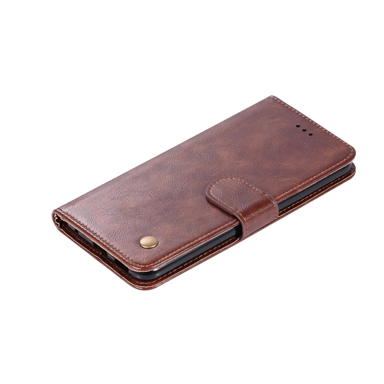 For LG V40 ThinQ Retro Copper Buckle Crazy Horse Horizontal Flip PU Leather Case with Holder & Card Slots & Wallet & Lanyard