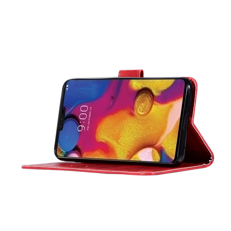 For LG V40 ThinQ Retro Copper Buckle Crazy Horse Horizontal Flip PU Leather Case with Holder & Card Slots & Wallet & Lanyard