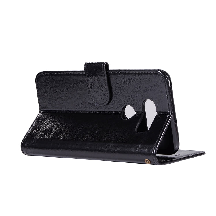 For LG V40 ThinQ Retro Copper Buckle Crazy Horse Horizontal Flip PU Leather Case with Holder & Card Slots & Wallet & Lanyard