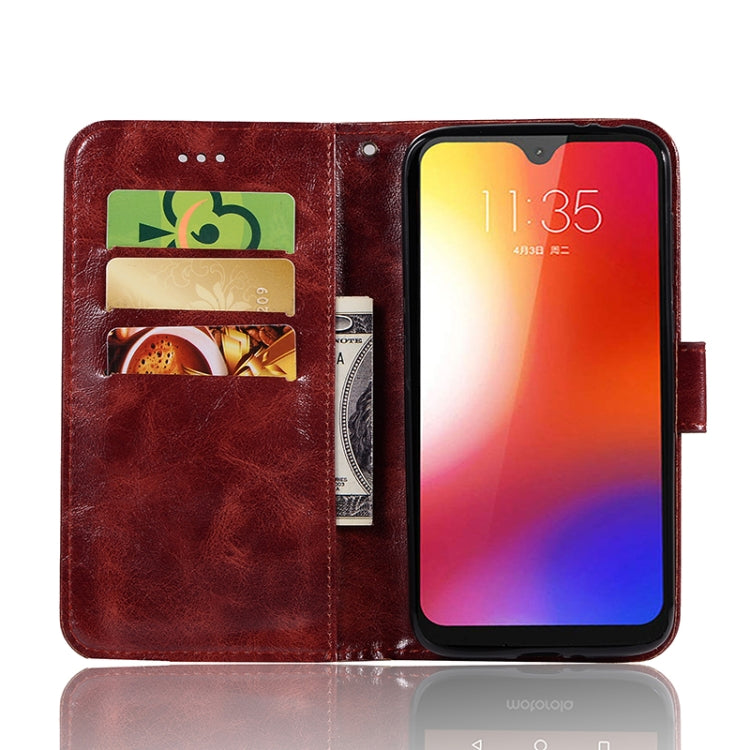 For Motorola Moto G7 Retro Copper Buckle Crazy Horse Horizontal Flip PU Leather Case with Holder & Card Slots & Wallet & Lanyard