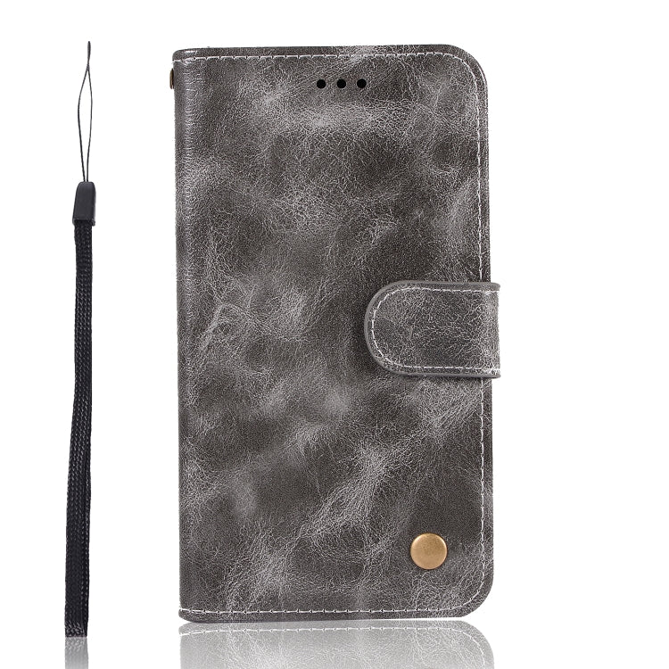 For Motorola Moto G7 Retro Copper Buckle Crazy Horse Horizontal Flip PU Leather Case with Holder & Card Slots & Wallet & Lanyard