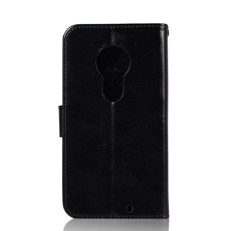 For Motorola Moto G7 Retro Copper Buckle Crazy Horse Horizontal Flip PU Leather Case with Holder & Card Slots & Wallet & Lanyard