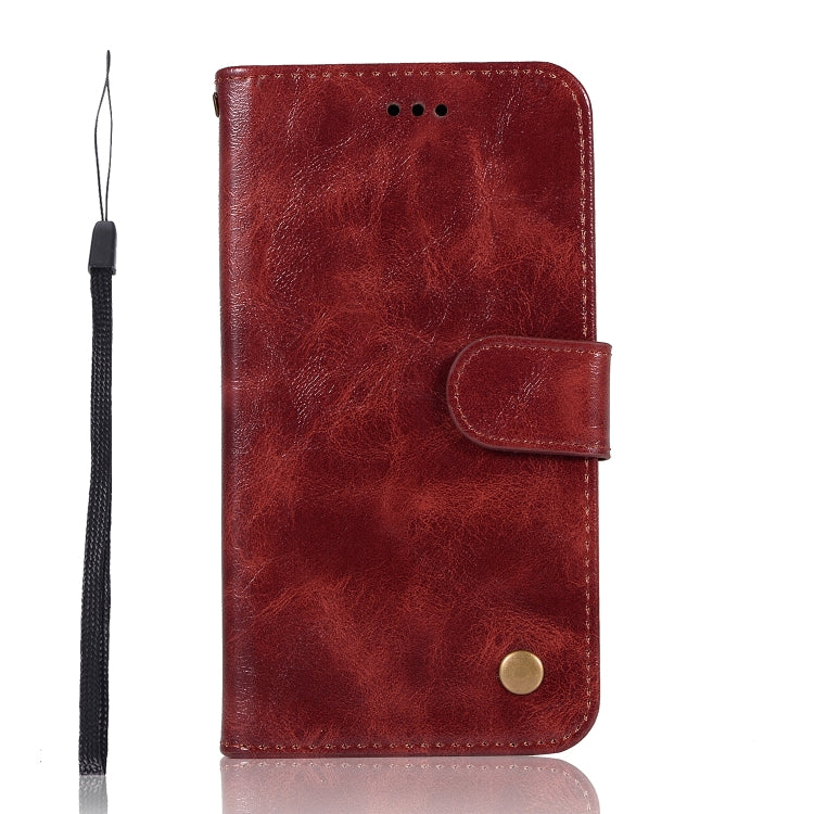 For Motorola Moto E5 Play Go Retro Copper Buckle Crazy Horse Horizontal Flip PU Leather Case with Holder & Card Slots & Wallet & Lanyard