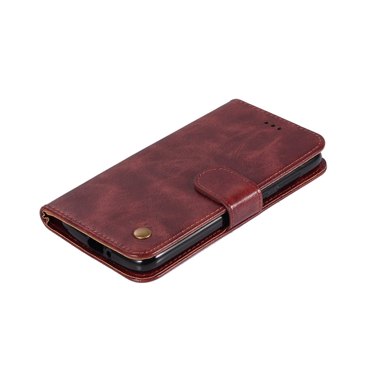 For Motorola Moto E5 Play Go Retro Copper Buckle Crazy Horse Horizontal Flip PU Leather Case with Holder & Card Slots & Wallet & Lanyard