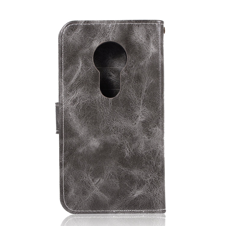 For Motorola Moto E5 Play Go Retro Copper Buckle Crazy Horse Horizontal Flip PU Leather Case with Holder & Card Slots & Wallet & Lanyard