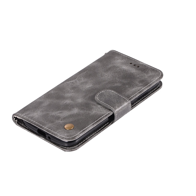 For Motorola Moto E5 Play Go Retro Copper Buckle Crazy Horse Horizontal Flip PU Leather Case with Holder & Card Slots & Wallet & Lanyard