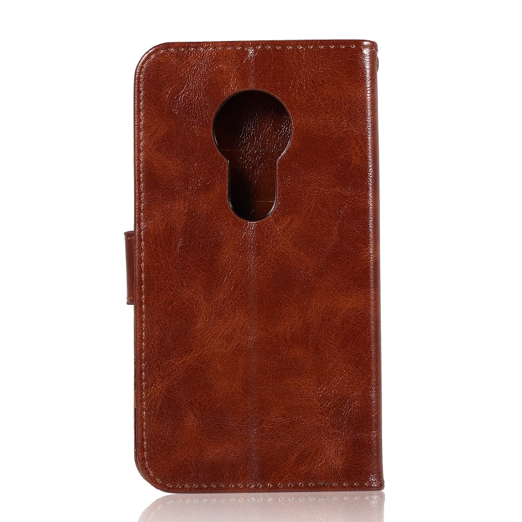 For Motorola Moto E5 Play Go Retro Copper Buckle Crazy Horse Horizontal Flip PU Leather Case with Holder & Card Slots & Wallet & Lanyard