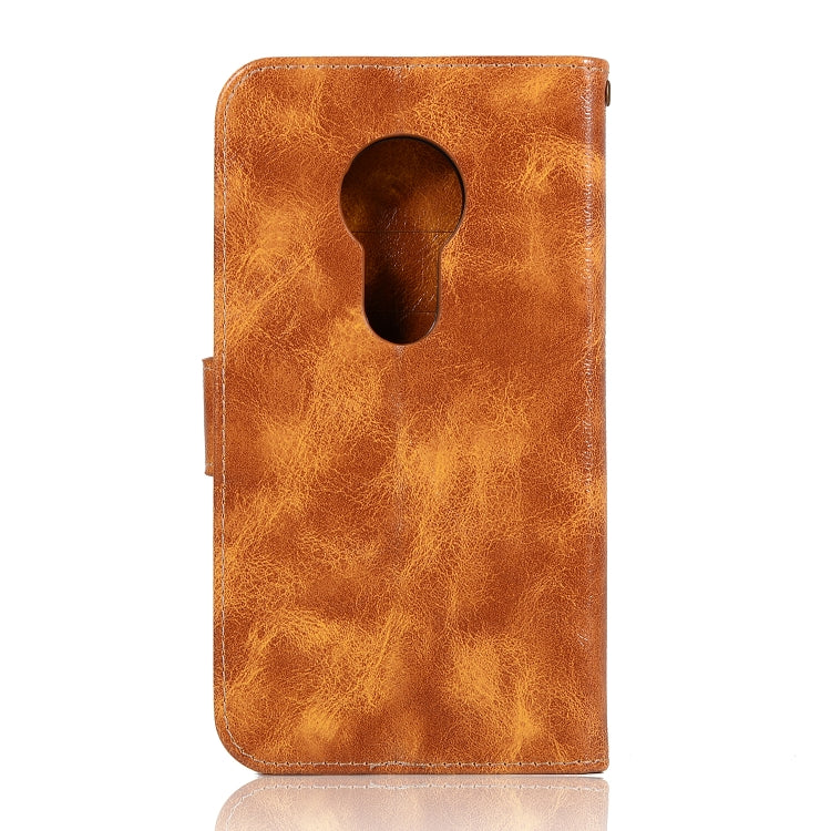 For Motorola Moto E5 Play Go Retro Copper Buckle Crazy Horse Horizontal Flip PU Leather Case with Holder & Card Slots & Wallet & Lanyard
