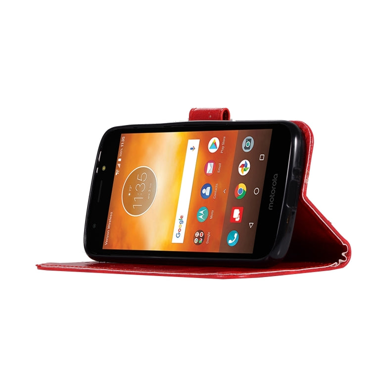 For Motorola Moto E5 Play Go Retro Copper Buckle Crazy Horse Horizontal Flip PU Leather Case with Holder & Card Slots & Wallet & Lanyard