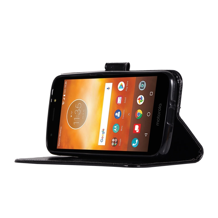 For Motorola Moto E5 Play Go Retro Copper Buckle Crazy Horse Horizontal Flip PU Leather Case with Holder & Card Slots & Wallet & Lanyard