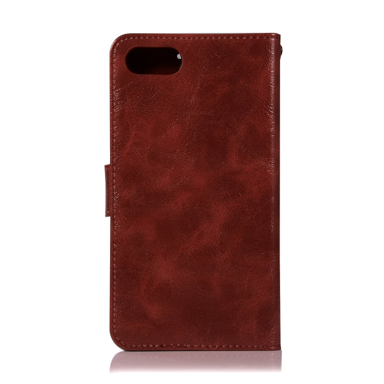 For ASUS Zenfone 4 Max ZC520KL Retro Copper Buckle Crazy Horse Horizontal Flip PU Leather Case with Holder & Card Slots & Wallet & Lanyard