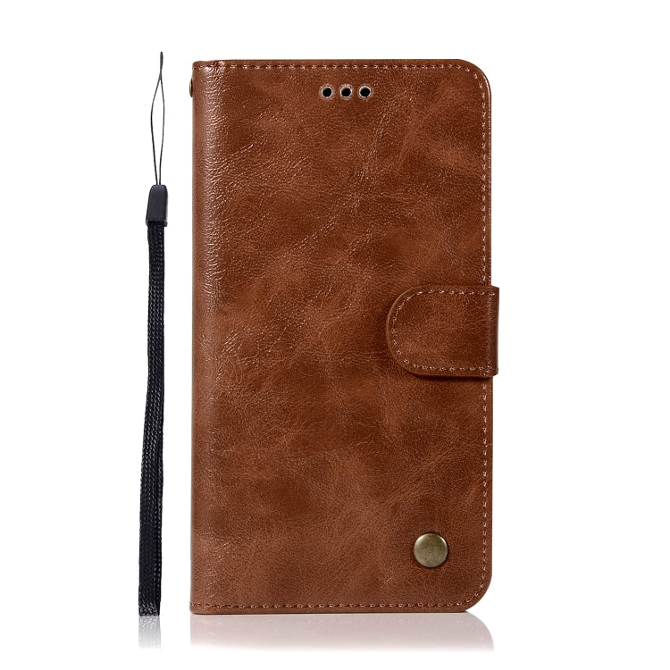 For ASUS Zenfone 4 Max ZC520KL Retro Copper Buckle Crazy Horse Horizontal Flip PU Leather Case with Holder & Card Slots & Wallet & Lanyard