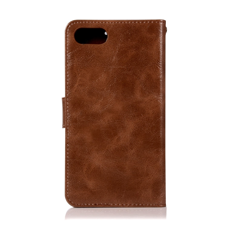 For ASUS Zenfone 4 Max ZC520KL Retro Copper Buckle Crazy Horse Horizontal Flip PU Leather Case with Holder & Card Slots & Wallet & Lanyard