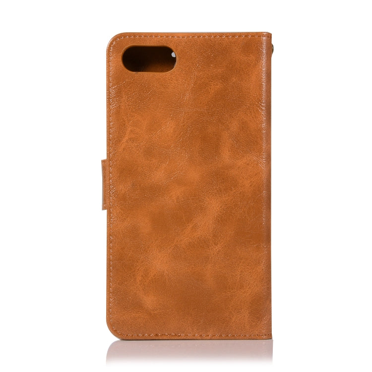 For ASUS Zenfone 4 Max ZC520KL Retro Copper Buckle Crazy Horse Horizontal Flip PU Leather Case with Holder & Card Slots & Wallet & Lanyard