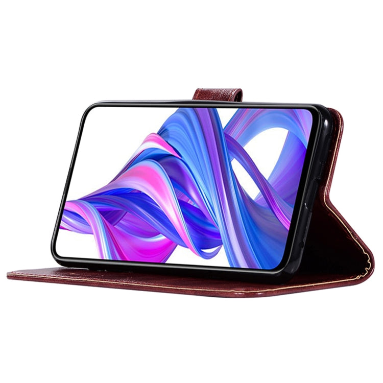 For Huawei Honor 9X / 9X Pro Retro Copper Buckle Crazy Horse Horizontal Flip PU Leather Case with Holder & Card Slots & Wallet & Lanyard