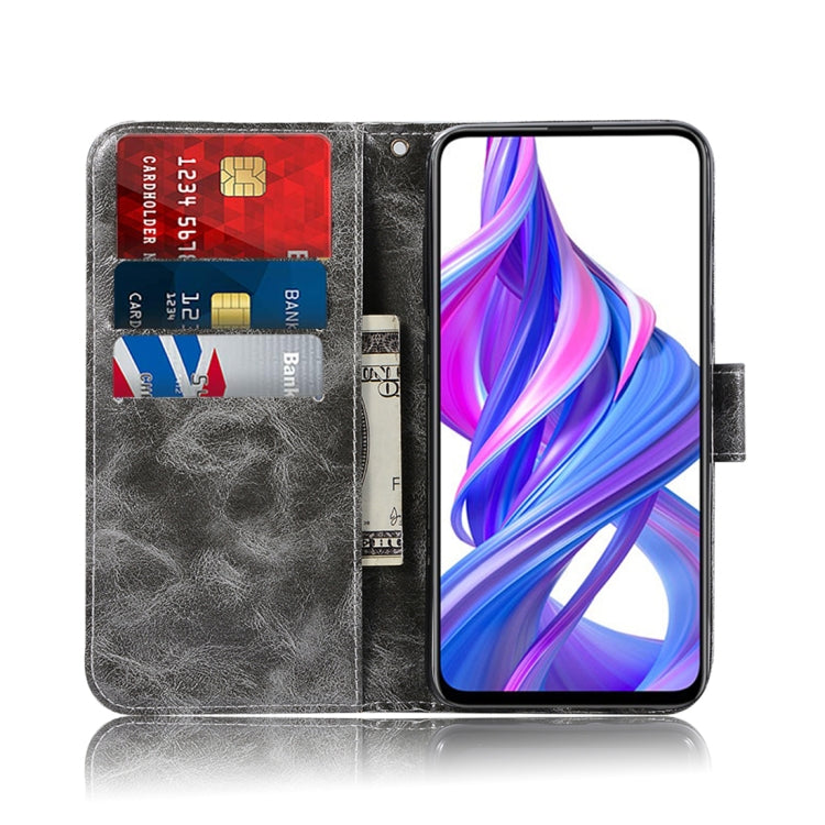For Huawei Honor 9X / 9X Pro Retro Copper Buckle Crazy Horse Horizontal Flip PU Leather Case with Holder & Card Slots & Wallet & Lanyard