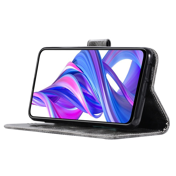 For Huawei Honor 9X / 9X Pro Retro Copper Buckle Crazy Horse Horizontal Flip PU Leather Case with Holder & Card Slots & Wallet & Lanyard