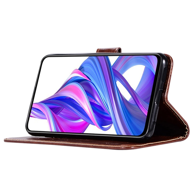 For Huawei Honor 9X / 9X Pro Retro Copper Buckle Crazy Horse Horizontal Flip PU Leather Case with Holder & Card Slots & Wallet & Lanyard