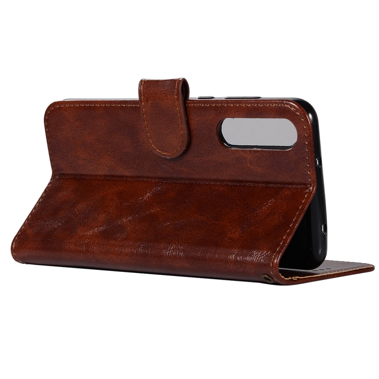 For Huawei Honor 9X / 9X Pro Retro Copper Buckle Crazy Horse Horizontal Flip PU Leather Case with Holder & Card Slots & Wallet & Lanyard