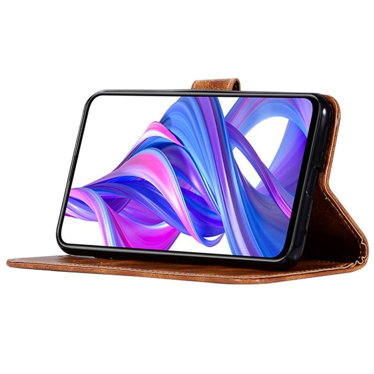 For Huawei Honor 9X / 9X Pro Retro Copper Buckle Crazy Horse Horizontal Flip PU Leather Case with Holder & Card Slots & Wallet & Lanyard