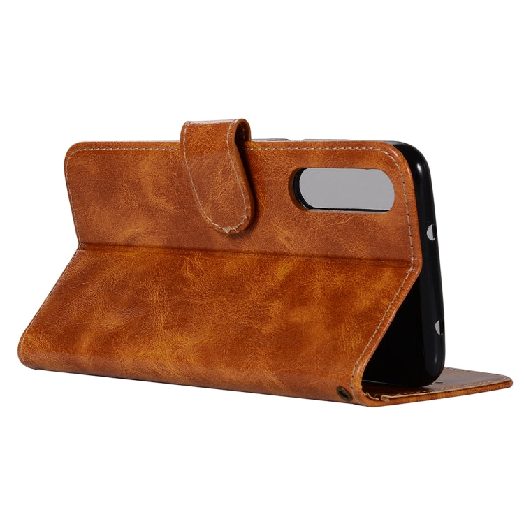 For Huawei Honor 9X / 9X Pro Retro Copper Buckle Crazy Horse Horizontal Flip PU Leather Case with Holder & Card Slots & Wallet & Lanyard