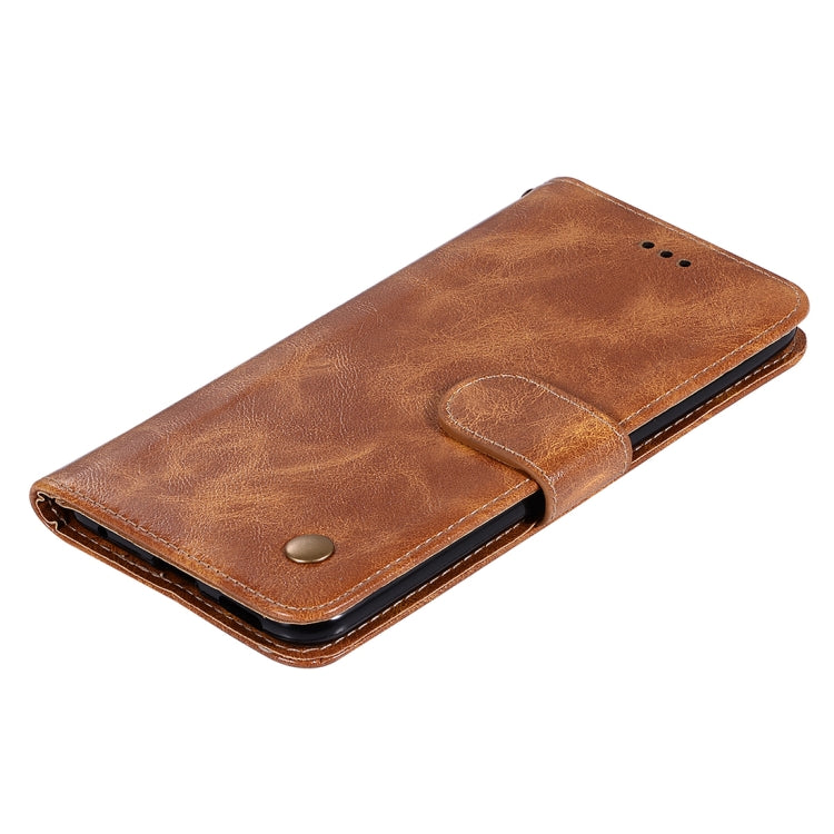 For Huawei Honor 9X / 9X Pro Retro Copper Buckle Crazy Horse Horizontal Flip PU Leather Case with Holder & Card Slots & Wallet & Lanyard