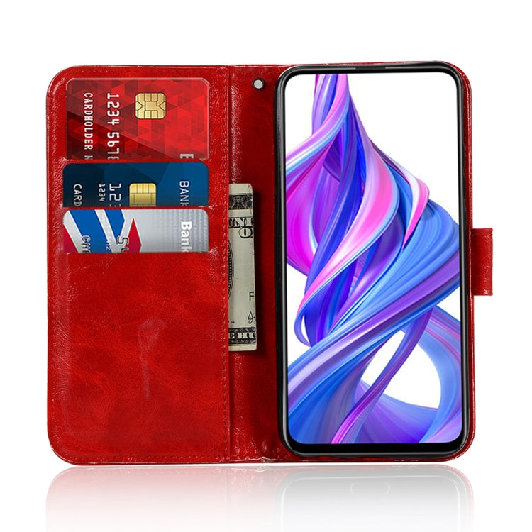 For Huawei Honor 9X / 9X Pro Retro Copper Buckle Crazy Horse Horizontal Flip PU Leather Case with Holder & Card Slots & Wallet & Lanyard