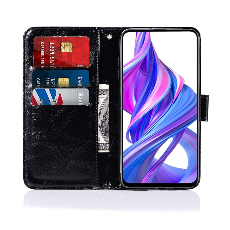 For Huawei Honor 9X / 9X Pro Retro Copper Buckle Crazy Horse Horizontal Flip PU Leather Case with Holder & Card Slots & Wallet & Lanyard