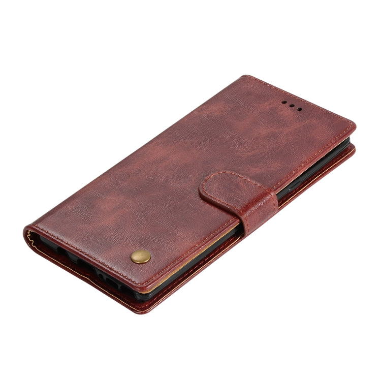For Galaxy Note 9 Retro Copper Buckle Crazy Horse Horizontal Flip PU Leather Case with Holder & Card Slots & Wallet & Lanyard