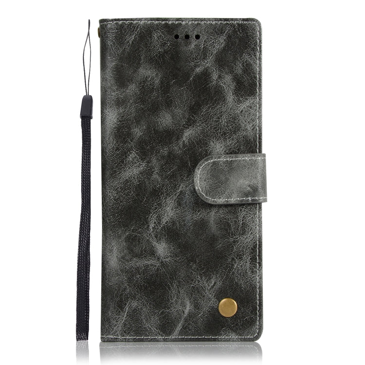 For Galaxy Note 9 Retro Copper Buckle Crazy Horse Horizontal Flip PU Leather Case with Holder & Card Slots & Wallet & Lanyard