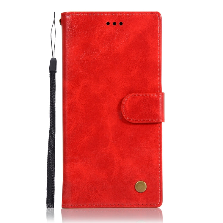 For Galaxy Note 9 Retro Copper Buckle Crazy Horse Horizontal Flip PU Leather Case with Holder & Card Slots & Wallet & Lanyard