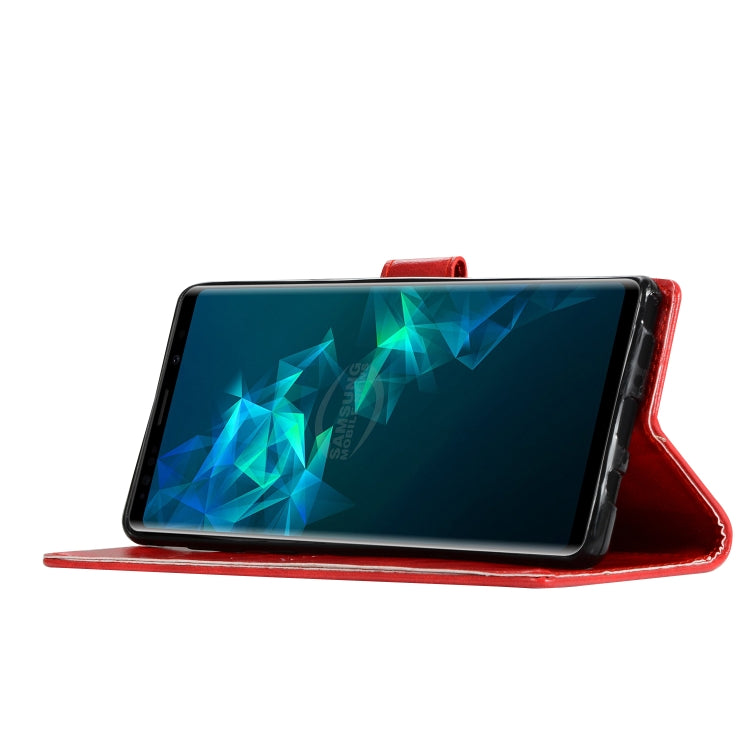 For Galaxy Note 9 Retro Copper Buckle Crazy Horse Horizontal Flip PU Leather Case with Holder & Card Slots & Wallet & Lanyard